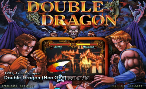 Double Dragon title screen for Neo Geo CD